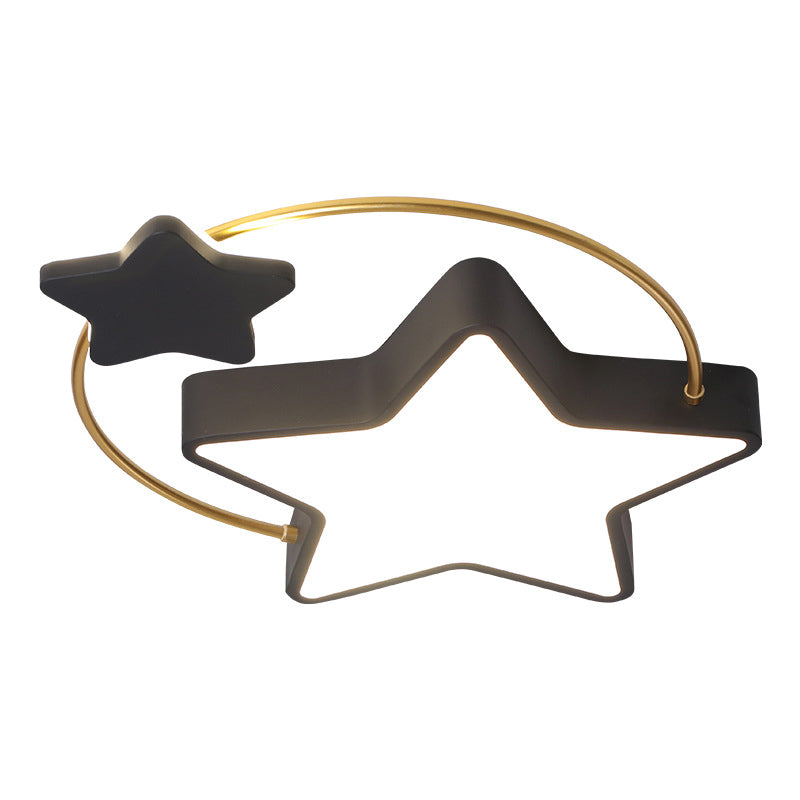 Pentagram Flush Mount Ceiling Light Modernist Acrylic Ceiling Flush Mount for Bedroom Clearhalo 'Ceiling Lights' 'Close To Ceiling Lights' 'Close to ceiling' 'Flush mount' Lighting' 2589331