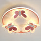 Butterfly Flush Mount Ceiling Light Fixtures Kids Acrylic Ceiling Mount Chandelier for Bedroom 3 Pink Clearhalo 'Ceiling Lights' 'Close To Ceiling Lights' 'Close to ceiling' 'Flush mount' Lighting' 2589338