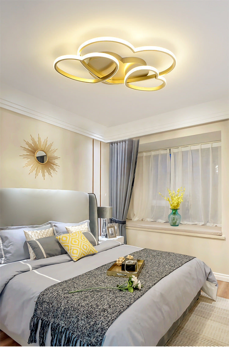 Heart Design Semi Flush Mount Light Kids Acrylic Ceiling Mount Light Fixture for Children Bedroom Clearhalo 'Ceiling Lights' 'Close To Ceiling Lights' 'Close to ceiling' 'Semi-flushmount' Lighting' 2589361