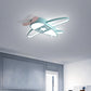 Aircraft Flushmount Lights Cartoon Acrylic Ceiling Mounted Fixture for Bedroom Blue White Clearhalo 'Ceiling Lights' 'Close To Ceiling Lights' 'Close to ceiling' 'Flush mount' Lighting' 2589374