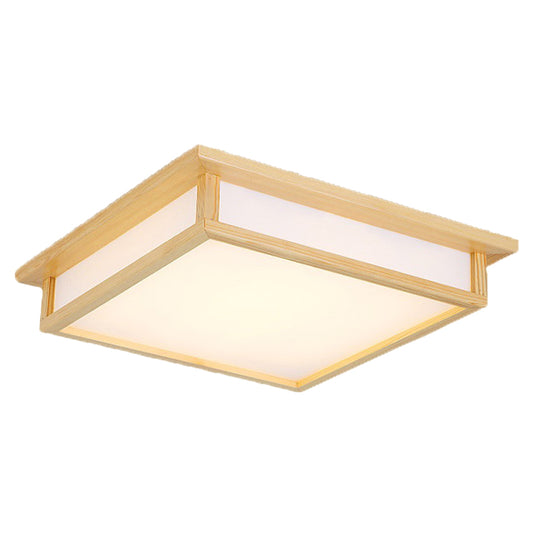 Cubic Semi Flush Mount Lighting Contemporary Paper Ceiling Light Fixtures for Bedroom Wood Clearhalo 'Ceiling Lights' 'Close To Ceiling Lights' 'Close to ceiling' 'Flush mount' Lighting' 2589507
