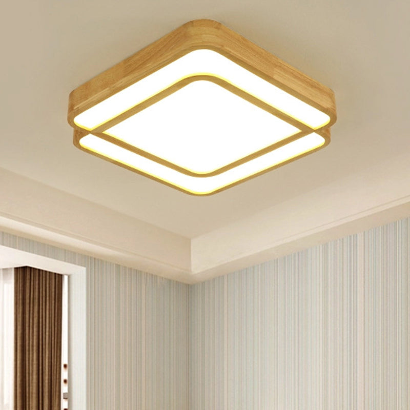 Square Semi Flush Chandelier Contemporary Acrylic Ceiling Mounted Fixture for Living Room Clearhalo 'Ceiling Lights' 'Close To Ceiling Lights' 'Close to ceiling' 'Flush mount' Lighting' 2589529