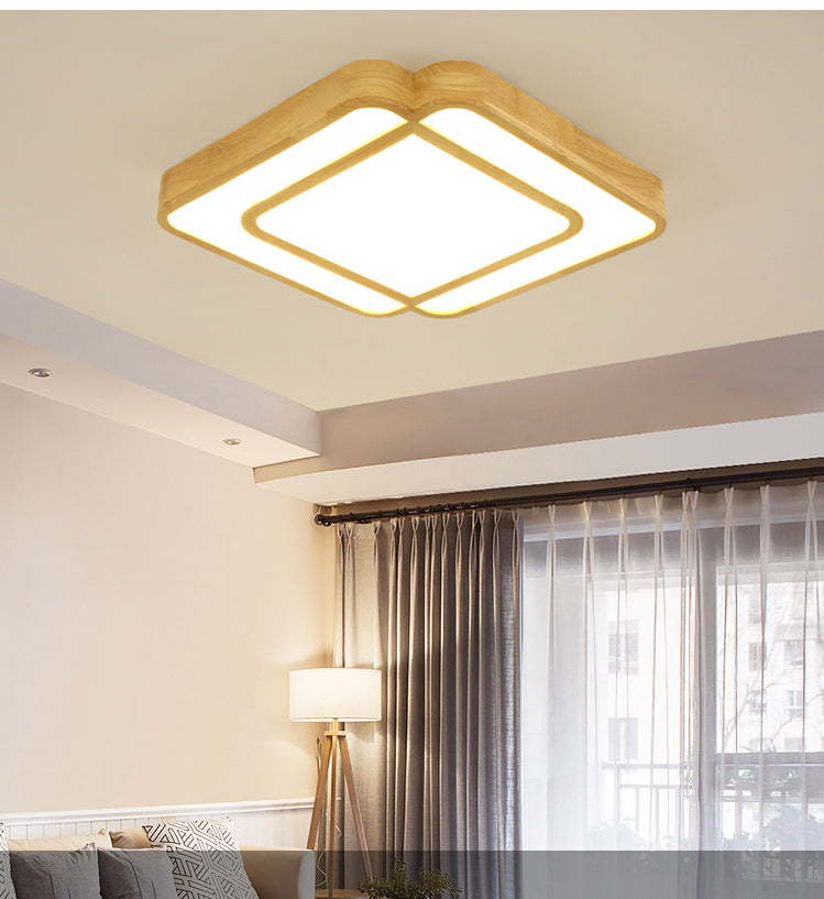 Square Semi Flush Chandelier Contemporary Acrylic Ceiling Mounted Fixture for Living Room Clearhalo 'Ceiling Lights' 'Close To Ceiling Lights' 'Close to ceiling' 'Flush mount' Lighting' 2589563