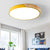 Rounded Flush Ceiling Lights 1 Light Wood Minimalism Flush-Mount Light Fixture Yellow Clearhalo 'Ceiling Lights' 'Close To Ceiling Lights' 'Close to ceiling' 'Flush mount' Lighting' 2590515
