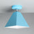 Trapezoid Flush Light 1 Light Metal Modern Flush Mount Ceiling Light Fixtures Blue Clearhalo 'Ceiling Lights' 'Close To Ceiling Lights' 'Close to ceiling' 'Semi-flushmount' Lighting' 2590525