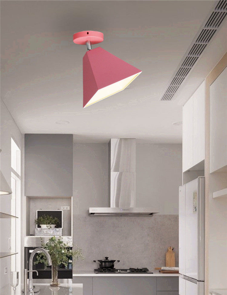 Trapezoid Flush Light 1 Light Metal Modern Flush Mount Ceiling Light Fixtures Clearhalo 'Ceiling Lights' 'Close To Ceiling Lights' 'Close to ceiling' 'Semi-flushmount' Lighting' 2590535