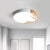 Round Flush Mount Light 1 Light Metal Nordic Flush Mount Spotlight with Antlers Decoration White Clearhalo 'Ceiling Lights' 'Close To Ceiling Lights' 'Close to ceiling' 'Flush mount' Lighting' 2590551