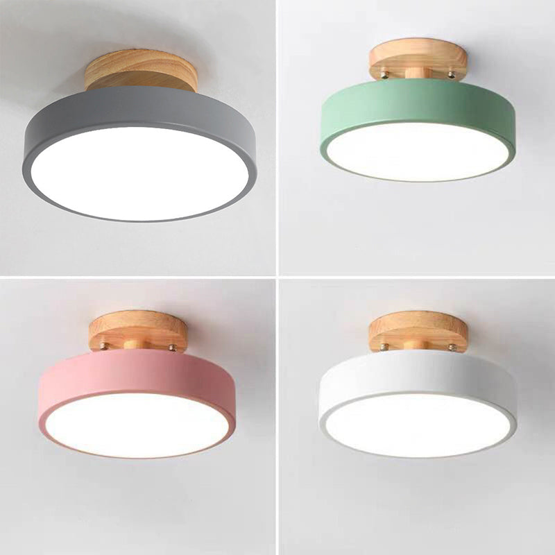 Round Flush Mount Ceiling Light Minimalistic Acrylic Ceiling Mount Chandelier for Bedroom Clearhalo 'Ceiling Lights' 'Close To Ceiling Lights' 'Close to ceiling' 'Semi-flushmount' Lighting' 2590575