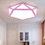 Diamond Flush Mount Ceiling Light Modernist Acrylic Ceiling Flush Mount for Living Room Pink Clearhalo 'Ceiling Lights' 'Close To Ceiling Lights' 'Close to ceiling' 'Flush mount' Lighting' 2590598