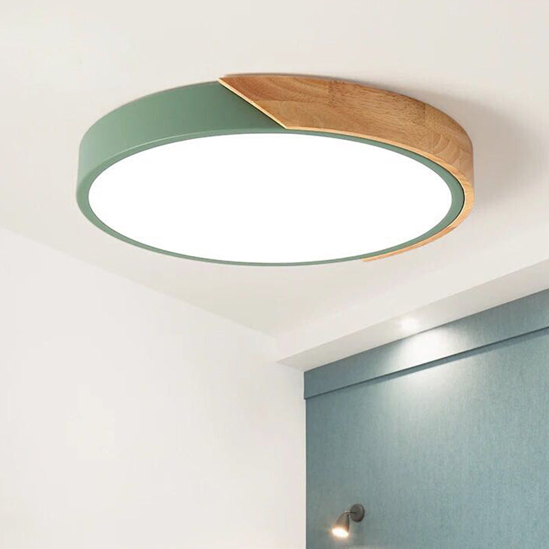 Round Flush Mount Light Fixtures Contemporary Acrylic Ceiling Light Fixtures for Bedroom Green Clearhalo 'Ceiling Lights' 'Close To Ceiling Lights' 'Close to ceiling' 'Flush mount' Lighting' 2590617
