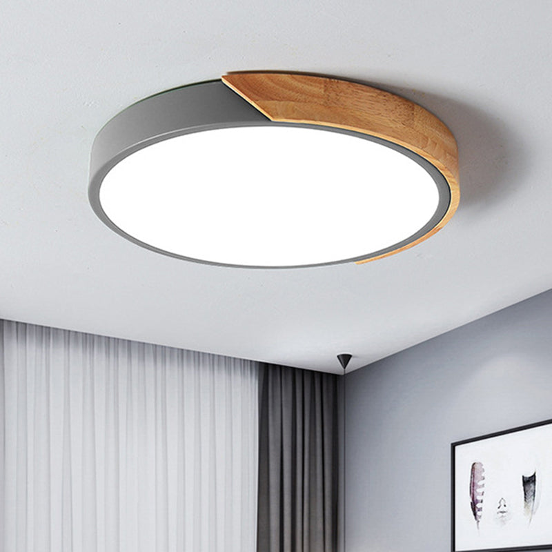 Round Flush Mount Light Fixtures Contemporary Acrylic Ceiling Light Fixtures for Bedroom Clearhalo 'Ceiling Lights' 'Close To Ceiling Lights' 'Close to ceiling' 'Flush mount' Lighting' 2590621