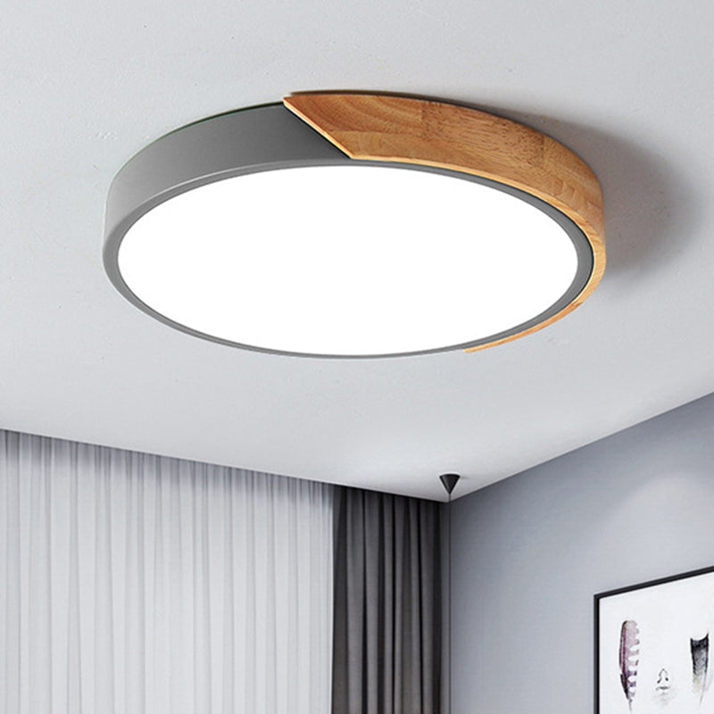 Round Flush Mount Light Fixtures Contemporary Acrylic Ceiling Light Fixtures for Bedroom Grey Clearhalo 'Ceiling Lights' 'Close To Ceiling Lights' 'Close to ceiling' 'Flush mount' Lighting' 2590624