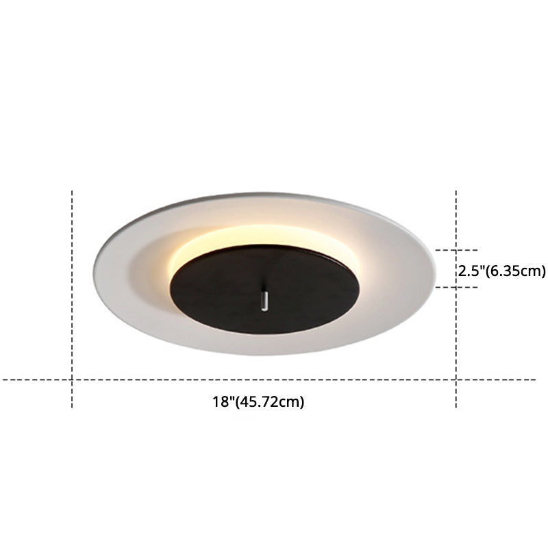 Circle Flush Light Fixtures Nordic Acrylic Ceiling Light Fixture for Bedroom Clearhalo 'Ceiling Lights' 'Close To Ceiling Lights' 'Close to ceiling' 'Semi-flushmount' Lighting' 2590656
