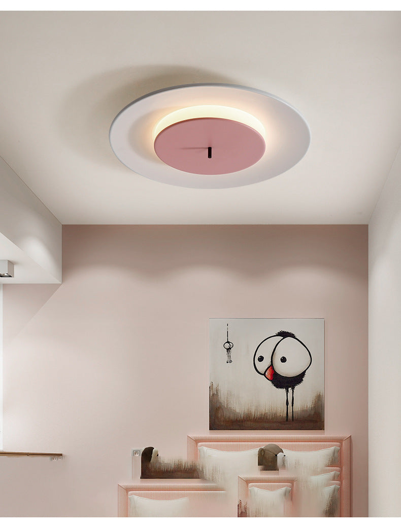 Circle Flush Light Fixtures Nordic Acrylic Ceiling Light Fixture for Bedroom Clearhalo 'Ceiling Lights' 'Close To Ceiling Lights' 'Close to ceiling' 'Semi-flushmount' Lighting' 2590660