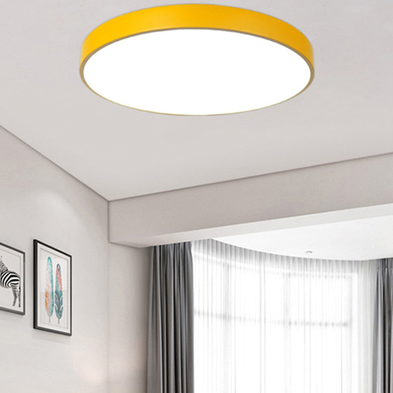 Round Flushmount Lights Macaron Acrylic Ceiling Mounted Fixture for Living Room Clearhalo 'Ceiling Lights' 'Close To Ceiling Lights' 'Close to ceiling' 'Flush mount' Lighting' 2590668