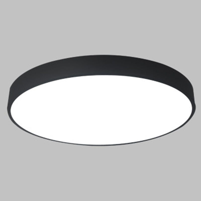 Round Flushmount Lights Macaron Acrylic Ceiling Mounted Fixture for Living Room Black Clearhalo 'Ceiling Lights' 'Close To Ceiling Lights' 'Close to ceiling' 'Flush mount' Lighting' 2590669