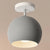 Dome Semi Flush Mount Light Macaron Metal Ceiling Light Fixtures for Living Room Grey Clearhalo 'Ceiling Lights' 'Close To Ceiling Lights' 'Close to ceiling' 'Semi-flushmount' Lighting' 2590680