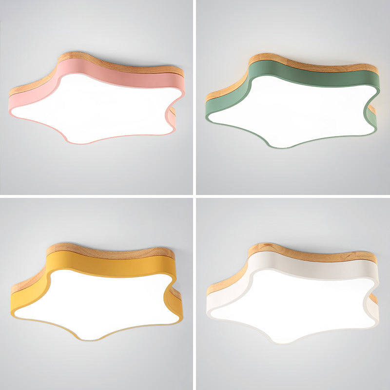 Star Shape SFlush Mount Ceiling Light Fixture Ultra-Contemporary Acrylic Ceiling Light Fixtures Clearhalo 'Ceiling Lights' 'Close To Ceiling Lights' 'Close to ceiling' 'Flush mount' Lighting' 2590689