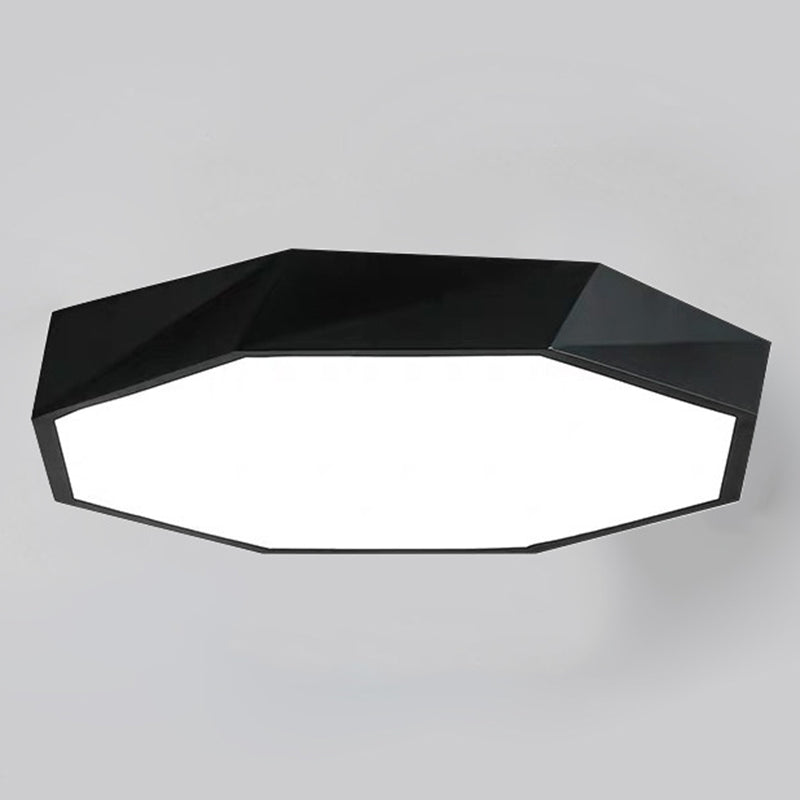 Faceted Flush Mount Ceiling Light Contemporary Acrylic Ceiling Mount Chandelier for Bedroom Black Clearhalo 'Ceiling Lights' 'Close To Ceiling Lights' 'Close to ceiling' 'Flush mount' Lighting' 2590701