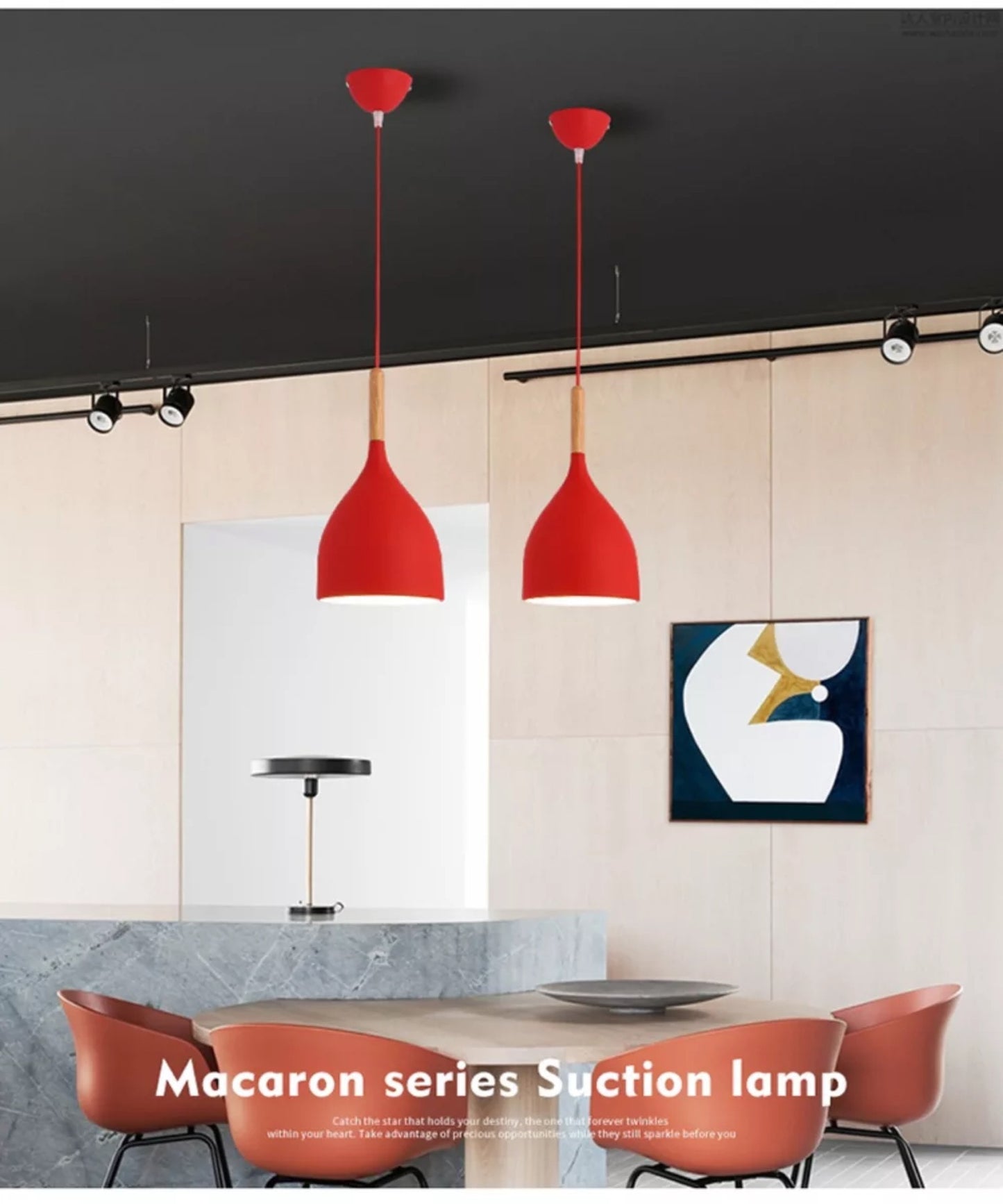 Metal Teardrop Hanging Light Nordic Style 1 Light Restaurant Ceiling Pendant Lamp with Wooden Top Clearhalo 'Ceiling Lights' 'Modern Pendants' 'Modern' 'Pendant Lights' 'Pendants' Lighting' 2590732
