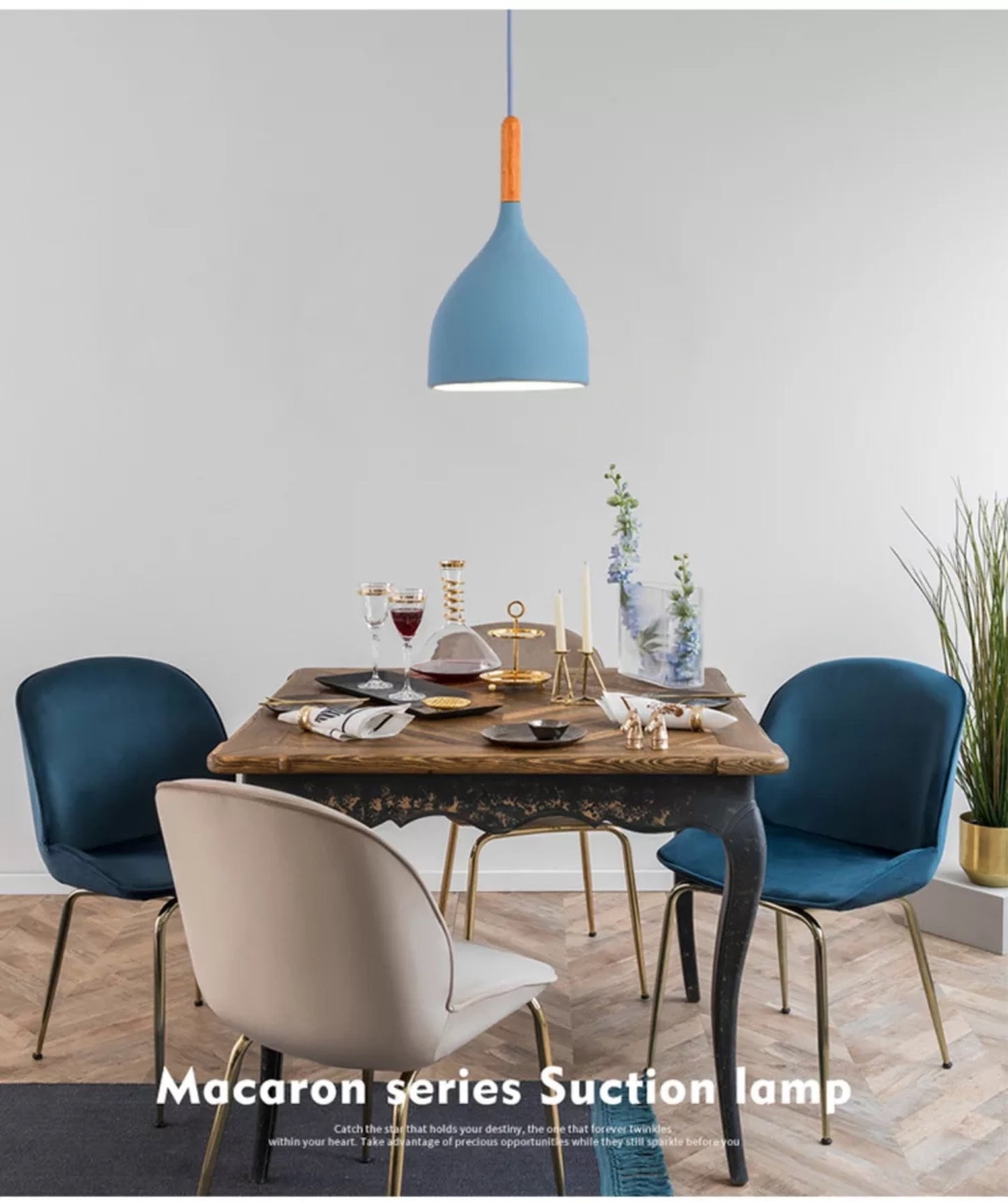 Metal Teardrop Hanging Light Nordic Style 1 Light Restaurant Ceiling Pendant Lamp with Wooden Top Clearhalo 'Ceiling Lights' 'Modern Pendants' 'Modern' 'Pendant Lights' 'Pendants' Lighting' 2590733