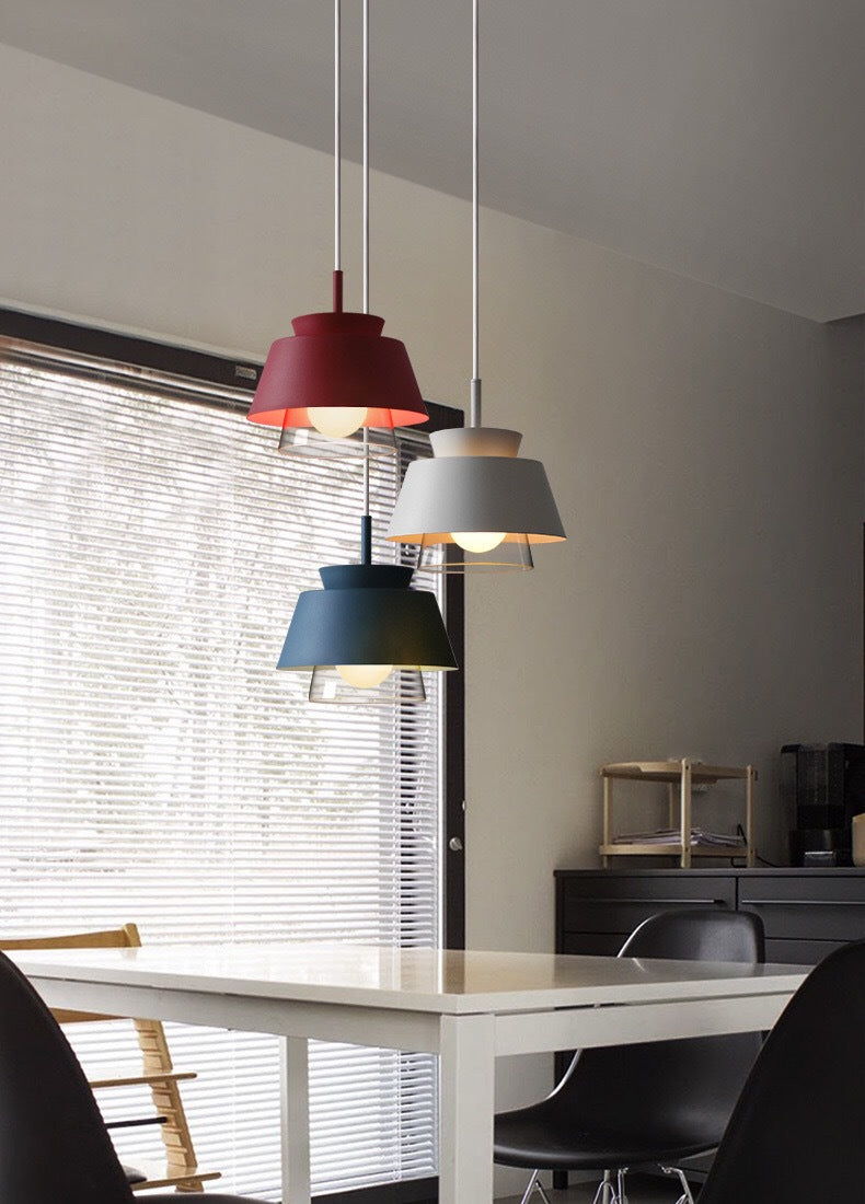 Modern Upside Down Trifle Pendant Light Metal Macarons 1-Light Pendant Lighting for Dining Room Table Clearhalo 'Ceiling Lights' 'Modern Pendants' 'Modern' 'Pendant Lights' 'Pendants' Lighting' 2590745