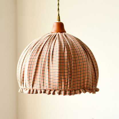 Fabric Dome Shape Ceiling Pendant Classic Single Dining Room Hanging Lamp in Pink/Orange Orange Clearhalo 'Ceiling Lights' 'Pendant Lights' 'Pendants' Lighting' 259180_6b75e906-bb2c-4397-8aa5-e462c5f90e95