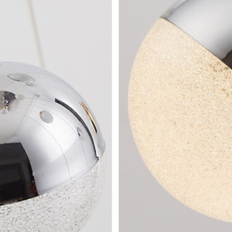 Silver-Gold Globe Multi Pendant Light Minimalist 15-Head Acrylic Bubbles Hanging Light Fixture Clearhalo 'Ceiling Lights' 'Modern Pendants' 'Modern' 'Pendant Lights' 'Pendants' Lighting' 2592882