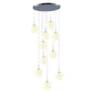 Cream Glass Spherical Multi Pendant Chandelier Simplicity Silver Ceiling Hang Lamp for Lobby Stairs Clearhalo 'Ceiling Lights' 'Modern Pendants' 'Modern' 'Pendant Lights' 'Pendants' Lighting' 2592944