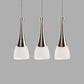 Silver Funnel Shaped Hanging Light Fixture Modern Style White Glass Multi Pendant for Diner Clearhalo 'Ceiling Lights' 'Modern Pendants' 'Modern' 'Pendant Lights' 'Pendants' Lighting' 2592952