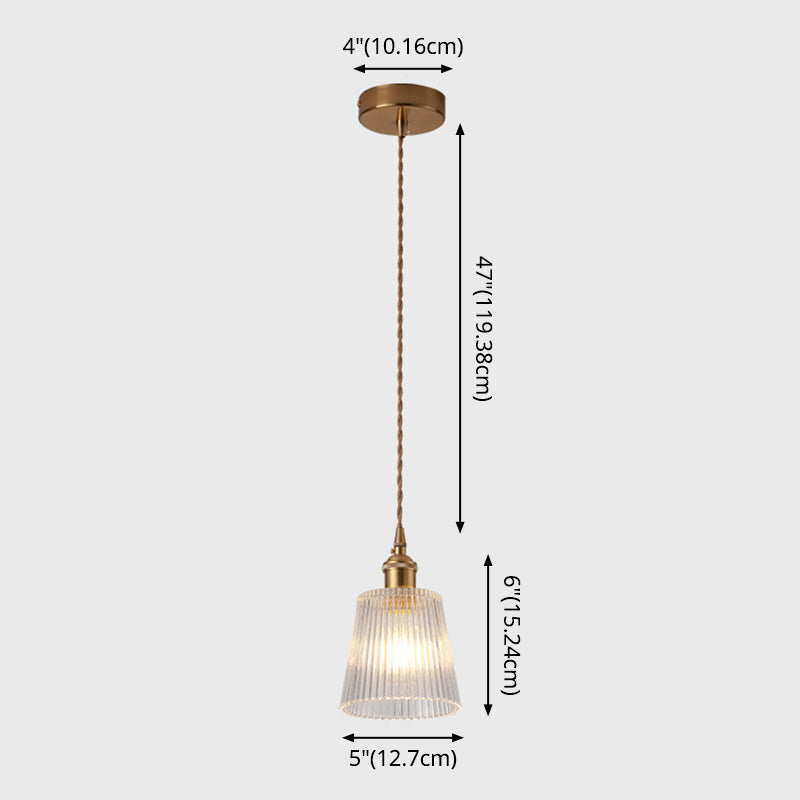 Modern Style Small Pendant Lamp Clear Glass Single-Bulb Bedside Pendulum Light in Brass Clearhalo 'Ceiling Lights' 'Modern Pendants' 'Modern' 'Pendant Lights' 'Pendants' Lighting' 2592973