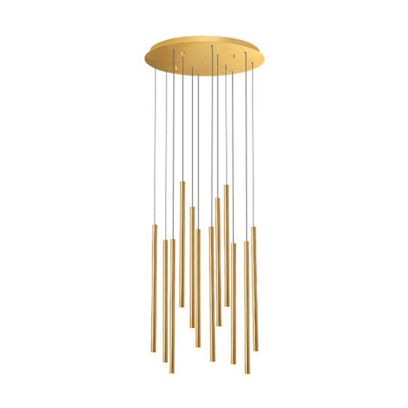 LED Sticks Pendant Lighting Minimalistic Metal Staircase Ceiling Suspension Lamp with Acrylic Shade Clearhalo 'Ceiling Lights' 'Modern Pendants' 'Modern' 'Pendant Lights' 'Pendants' Lighting' 2592987