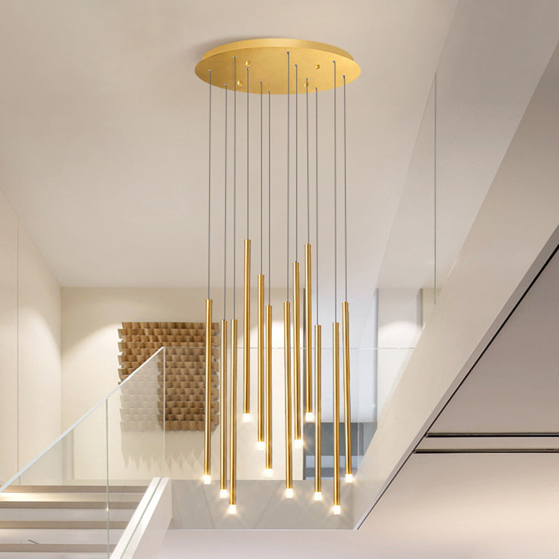 LED Sticks Pendant Lighting Minimalistic Metal Staircase Ceiling Suspension Lamp with Acrylic Shade Clearhalo 'Ceiling Lights' 'Modern Pendants' 'Modern' 'Pendant Lights' 'Pendants' Lighting' 2592988