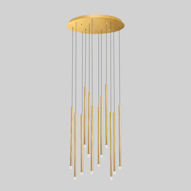LED Sticks Pendant Lighting Minimalistic Metal Staircase Ceiling Suspension Lamp with Acrylic Shade Clearhalo 'Ceiling Lights' 'Modern Pendants' 'Modern' 'Pendant Lights' 'Pendants' Lighting' 2592991