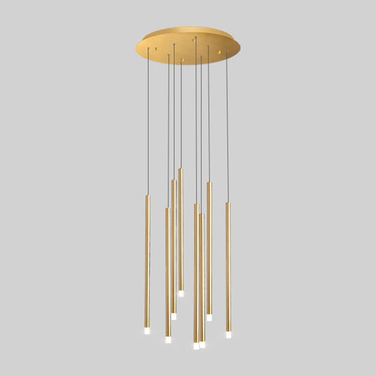 LED Sticks Pendant Lighting Minimalistic Metal Staircase Ceiling Suspension Lamp with Acrylic Shade Clearhalo 'Ceiling Lights' 'Modern Pendants' 'Modern' 'Pendant Lights' 'Pendants' Lighting' 2592992