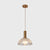 Ribbed Glass Shade Hanging Lamp Simple Style Single-Bulb Pendant Light Fixture for Bedroom Brass Bowl Clearhalo 'Ceiling Lights' 'Modern Pendants' 'Modern' 'Pendant Lights' 'Pendants' Lighting' 2593004