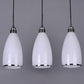 Satin Opal Glass Cluster Bell Pendant Minimalist 3-Light Chrome Suspension Light for Dining Room Chrome Linear Clearhalo 'Ceiling Lights' 'Modern Pendants' 'Modern' 'Pendant Lights' 'Pendants' Lighting' 2593015