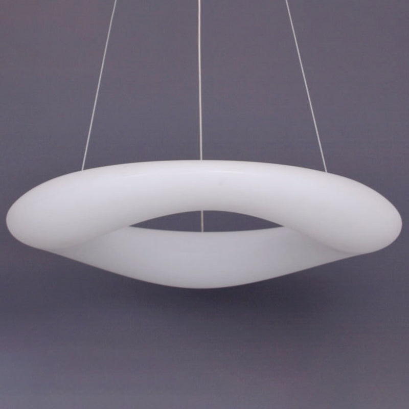White Loop Hanging Light Fixture Minimalist LED Acrylic Suspension Lamp for Dining Room White Clearhalo 'Ceiling Lights' 'Modern Pendants' 'Modern' 'Pendant Lights' 'Pendants' Lighting' 2593070