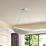 Acrylic Leaf Shaped Pendant Light Simplicity White LED Suspension Lighting for Bedroom White 23.5" Clearhalo 'Ceiling Lights' 'Modern Pendants' 'Modern' 'Pendant Lights' 'Pendants' Lighting' 2593083