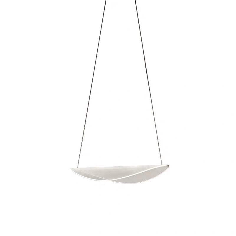 Acrylic Leaf Shaped Pendant Light Simplicity White LED Suspension Lighting for Bedroom Clearhalo 'Ceiling Lights' 'Modern Pendants' 'Modern' 'Pendant Lights' 'Pendants' Lighting' 2593084