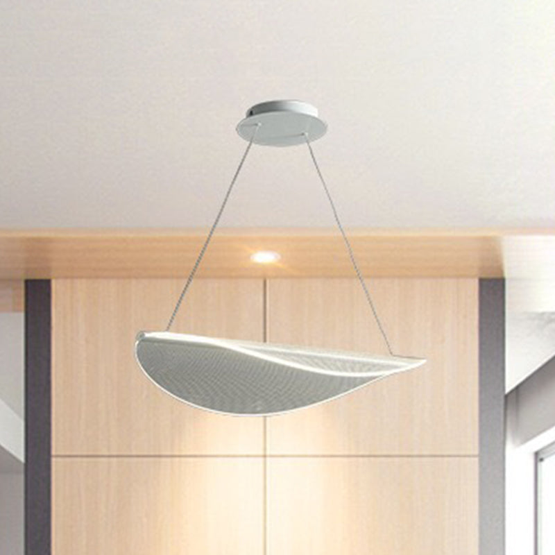 Acrylic Leaf Shaped Pendant Light Simplicity White LED Suspension Lighting for Bedroom White 31.5" Clearhalo 'Ceiling Lights' 'Modern Pendants' 'Modern' 'Pendant Lights' 'Pendants' Lighting' 2593085