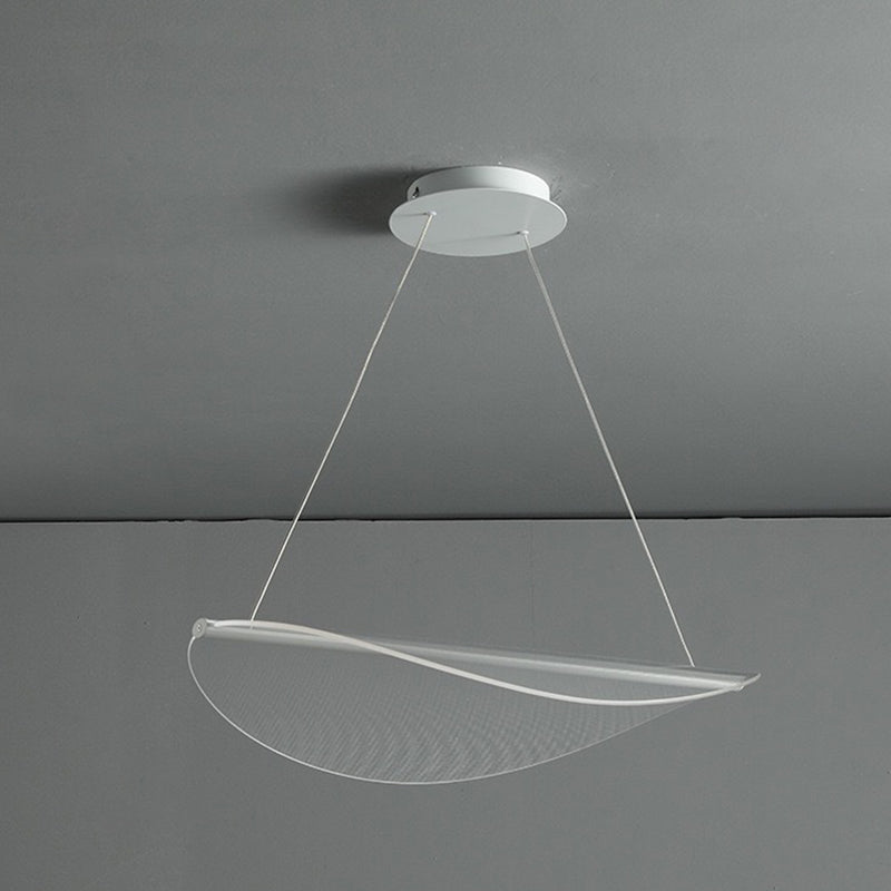 Acrylic Leaf Shaped Pendant Light Simplicity White LED Suspension Lighting for Bedroom Clearhalo 'Ceiling Lights' 'Modern Pendants' 'Modern' 'Pendant Lights' 'Pendants' Lighting' 2593086