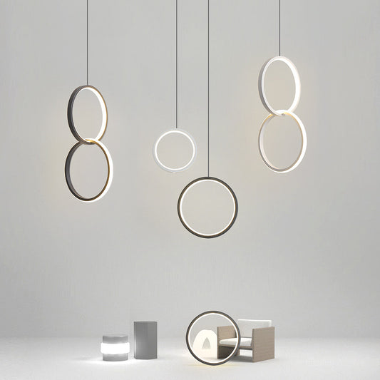 Simple Ring Shaped Hanging Lamp Kit Metal LED Bedside Suspension Pendant Light Clearhalo 'Ceiling Lights' 'Modern Pendants' 'Modern' 'Pendant Lights' 'Pendants' Lighting' 2593096