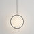 Simple Ring Shaped Hanging Lamp Kit Metal LED Bedside Suspension Pendant Light 1 Black Clearhalo 'Ceiling Lights' 'Modern Pendants' 'Modern' 'Pendant Lights' 'Pendants' Lighting' 2593097