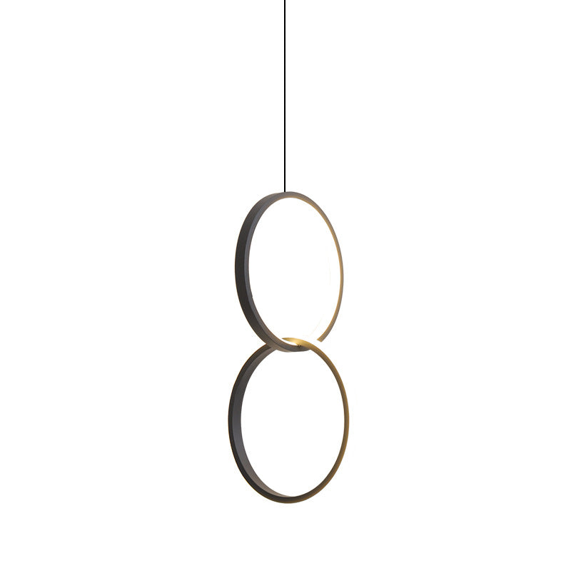 Simple Ring Shaped Hanging Lamp Kit Metal LED Bedside Suspension Pendant Light Clearhalo 'Ceiling Lights' 'Modern Pendants' 'Modern' 'Pendant Lights' 'Pendants' Lighting' 2593098