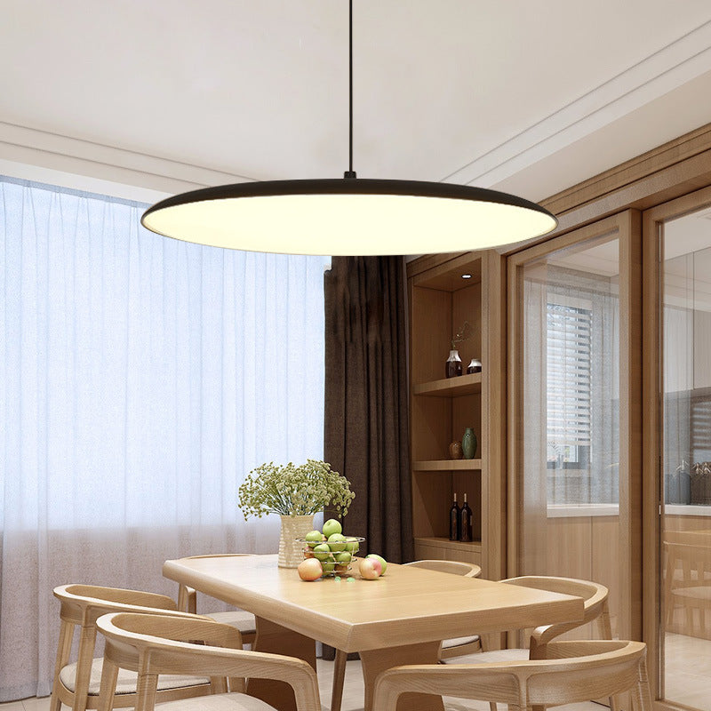 Simplicity Round LED Pendant Metal Dining Room Ceiling Hang Light with Acrylic Diffuser Clearhalo 'Ceiling Lights' 'Modern Pendants' 'Modern' 'Pendant Lights' 'Pendants' Lighting' 2593112