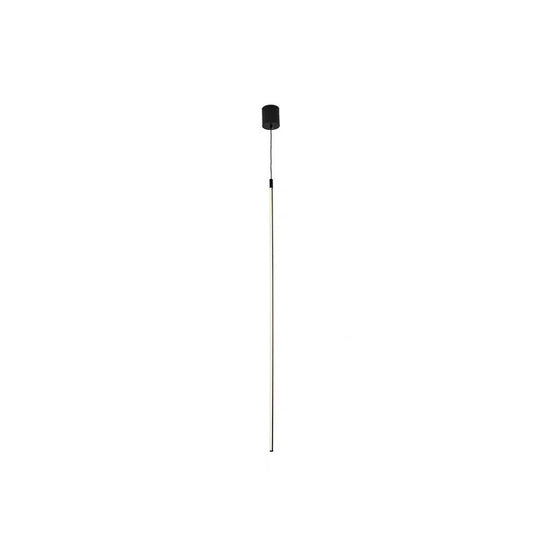 Minimalist Style LED Stick Pendant Metal Bedroom Linear Suspension Lighting in Black Black 39" Clearhalo 'Ceiling Lights' 'Modern Pendants' 'Modern' 'Pendant Lights' 'Pendants' Lighting' 2593125