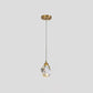 Crystal Stone Shaped LED Hanging Lamp Simple 1-Light Clear Pendant Light for Dining Room Clear Brass Clearhalo 'Ceiling Lights' 'Modern Pendants' 'Modern' 'Pendant Lights' 'Pendants' Lighting' 2593162