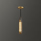 Shaded Pendant Light Fixture Simplicity Crystal Block 1-Light Brass Ceiling Light Brass Tubular Clearhalo 'Ceiling Lights' 'Modern Pendants' 'Modern' 'Pendant Lights' 'Pendants' Lighting' 2593195