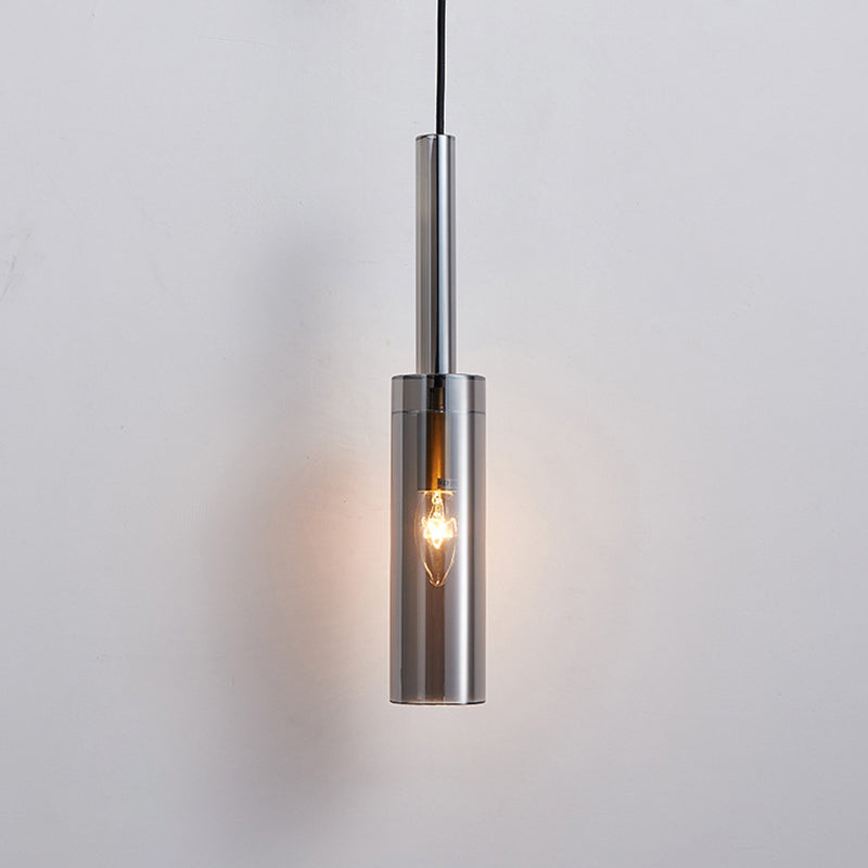 Shaded Pendant Light Fixture Simplicity Crystal Block 1-Light Brass Ceiling Light Clearhalo 'Ceiling Lights' 'Modern Pendants' 'Modern' 'Pendant Lights' 'Pendants' Lighting' 2593204
